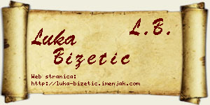 Luka Bizetić vizit kartica